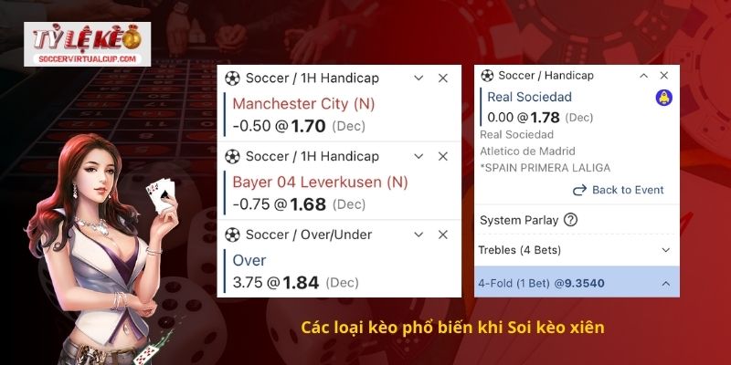 Các loại kèo phổ biến khi Soi kèo xiên